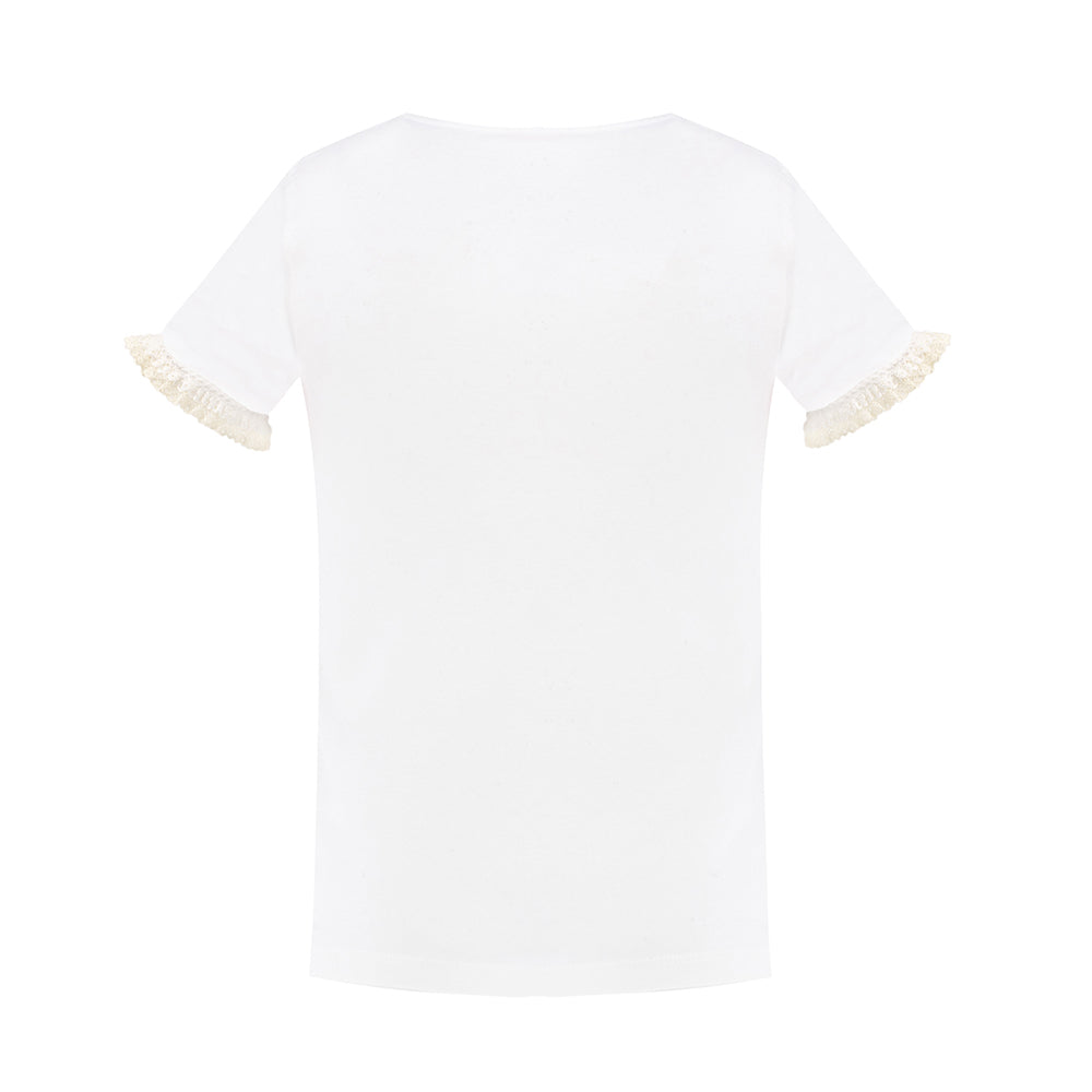 Shiny Ballerina T-Shirt in White