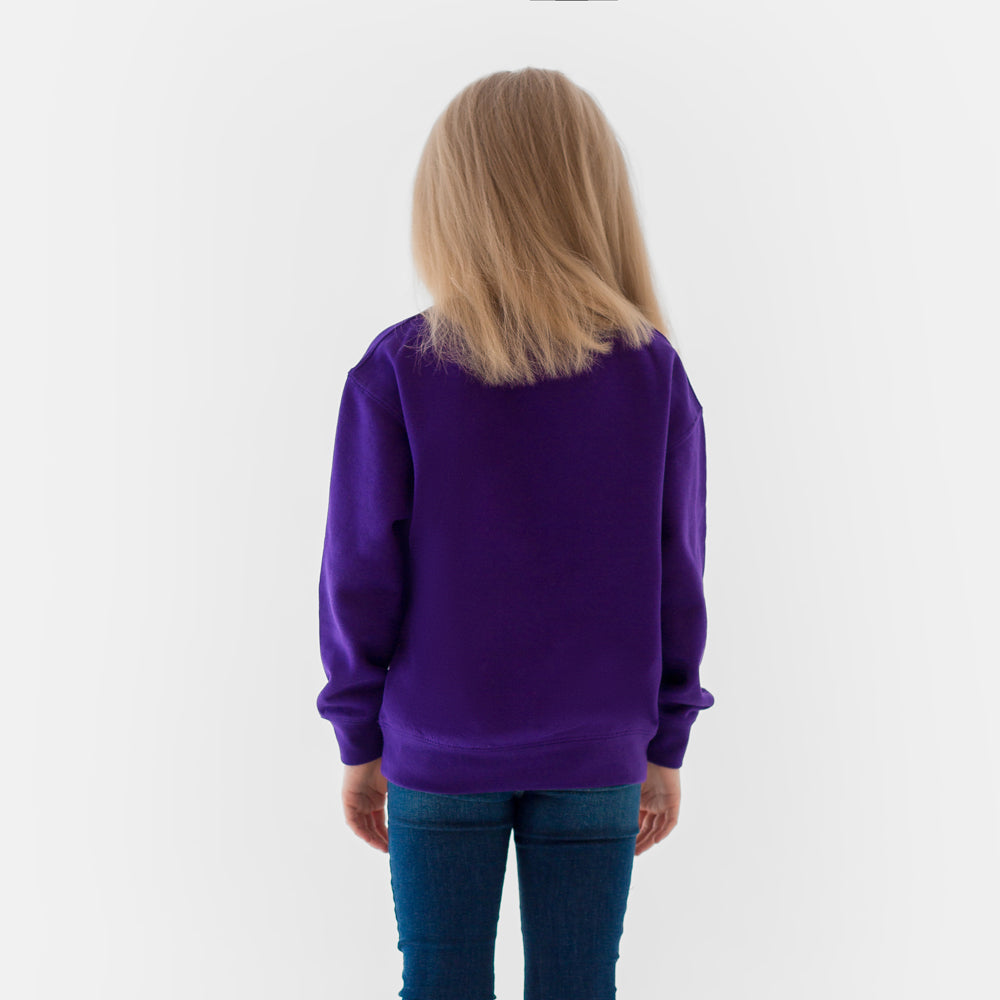 Shiny Logo Sweatshirt in Purple