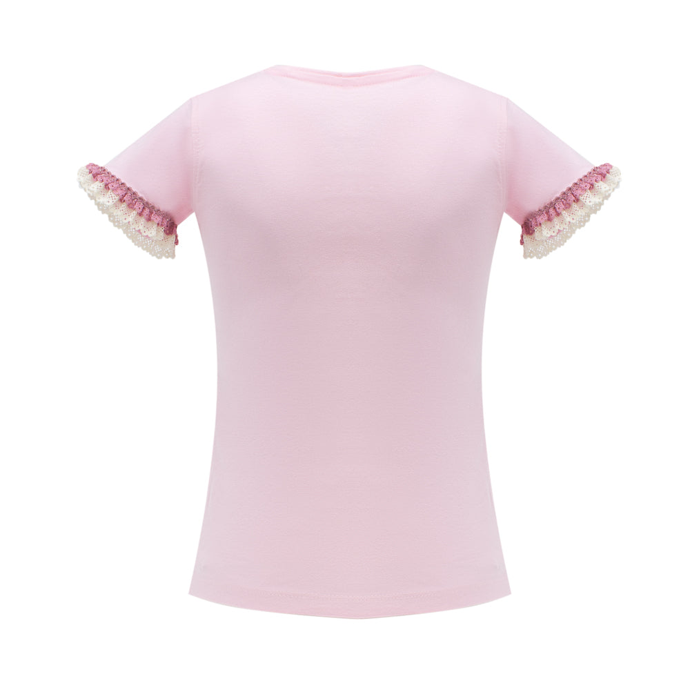 Sequins Pretty Girl T-Shirt in Pink