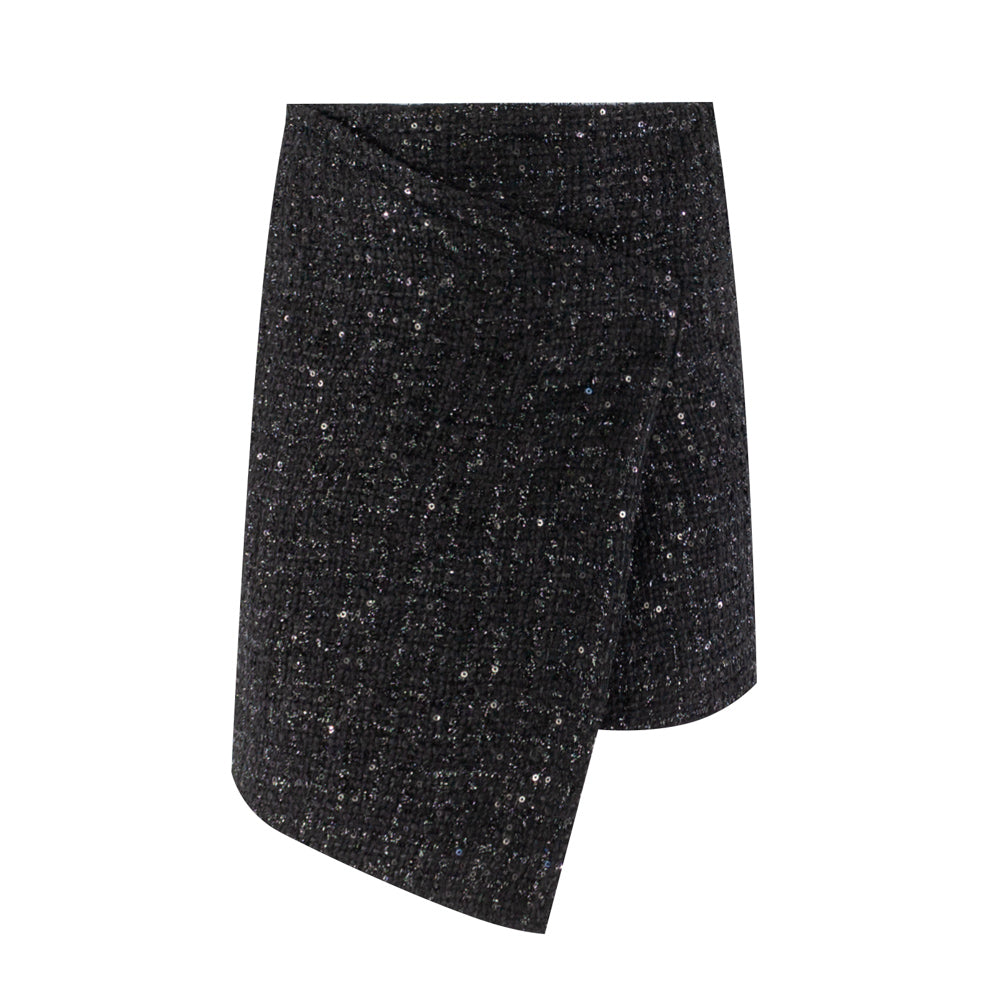 Sequins Shiny Skirt in Black