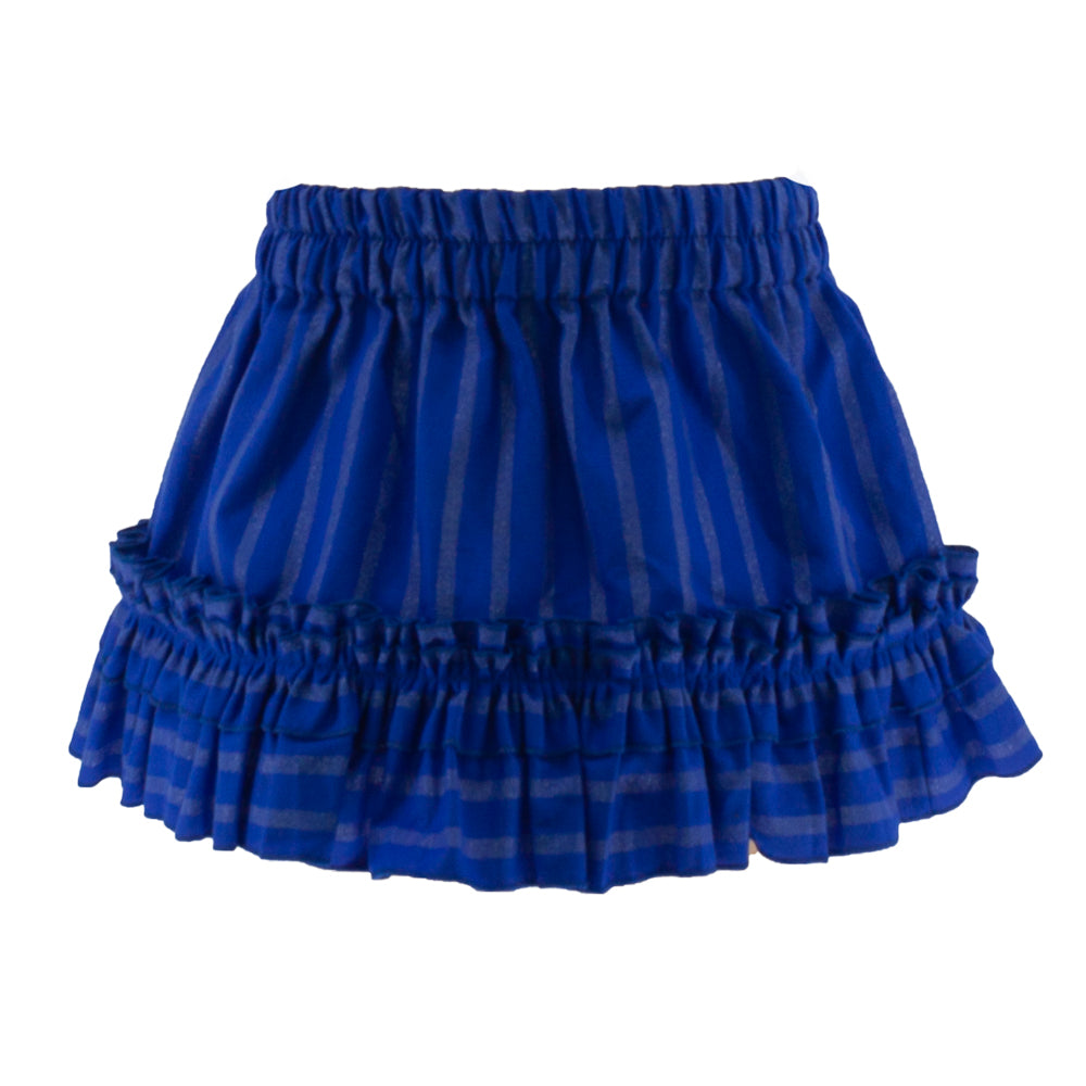 Striped Glittery Summer Skirt in Blue