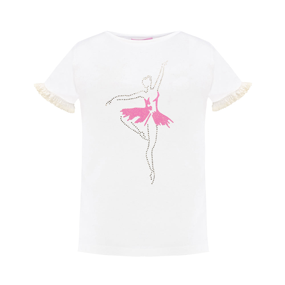 Shiny Ballerina T-Shirt in White