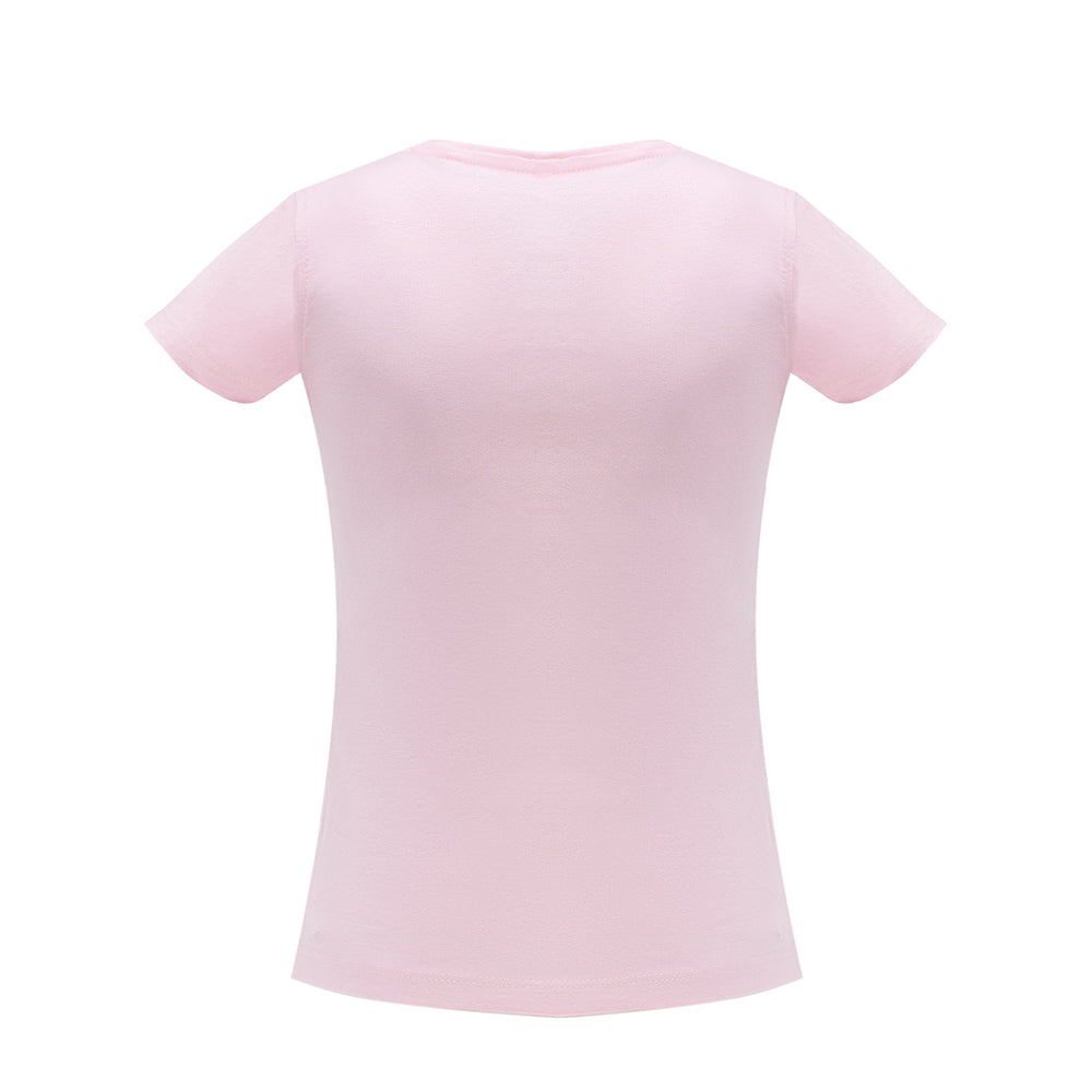 Shiny Glitter Detailing T-Shirt in Pink